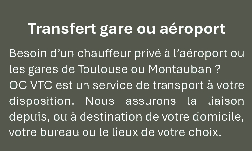 transfert gare ou aéroport depuis toute adresse en occitanie