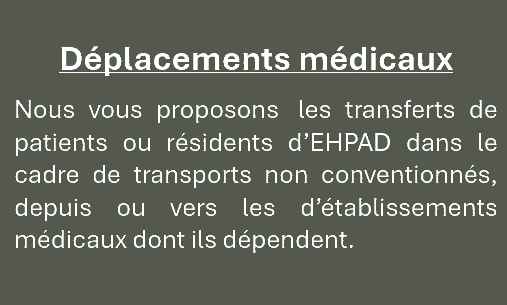 transport médicaux non conventionnés depuis ou vers les établissements de santé