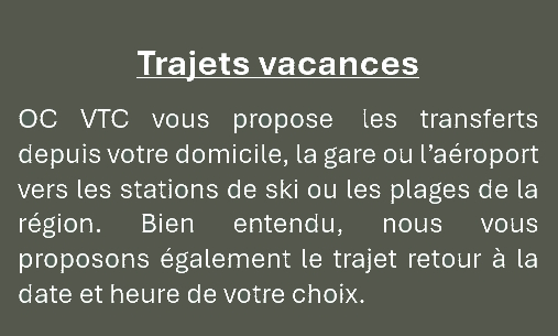 trajets vacances depuis ou vers les stations balnéaires de la région été comme hivers